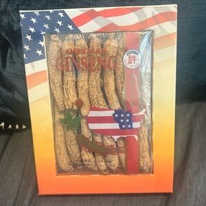 Hsu's Ginseng Long Medium-Small American Ginseng Ginseng Gardens 4oz Box